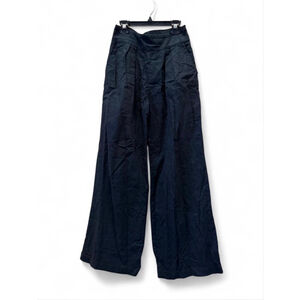 Abercrombie Linen Blend Pull-On Pant - Black, size XXS Wide